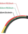 Heavy Duty Tesla Compatible Wiring Harness With Thick Insulation To Block Fraying And Shorts crafted with length indicators 263cm and 62cm.