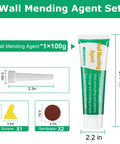 Wall Mending Agent Set with 100g paste, scraper, and sandpaper for Drywall Repair Kit For Quick Hole Fill And Wall Mending.