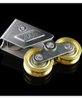 Replacement Sliding Patio Door Rollers, 2008 Type Double Copper Wheels With Stainless Steel Shell, 27.8mm roller close-up view.