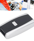 Pocket Bluetooth Barcode Scanner 1D 2D QR Code Reader with Red Light CCD, Wireless 2.0 and 2.4G, handheld close-up image.