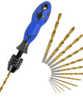 Adjustable Pin Vise Hand Drill Kit With 13 Pcs HSS Drill Bits 0.8mm To 6.5mm For Wood Jewelry Plastic Beads And Craft Projects Ideal For DIY Hobbyists