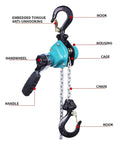 Kick Your Heavy Lifting To The Next Level With This Ultra Durable Manual Lever Hoist Block with hooks and chains