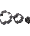 Three Piece Leather Cutting Dies Set With Flower Shape Belt Hole Punches for Handmade Leather Projects