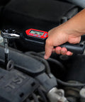 Person using Digital Torque Wrench With 5 To 35mm Open End Head, Adapter Kit Included, Pro Grade Torque Tool For Cars And Bikes
