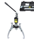 Badass 20 Ton Hydraulic Puller Kit With 3 Jaw Bearing Separator And Gear Extractor Tools Ideal For Mechanics And Auto Repair Crews Who Want To Nail Every Job Safe And Sound Plus Comes With Sturdy Storage Box In Sleek Black, 3 jaw puller in case