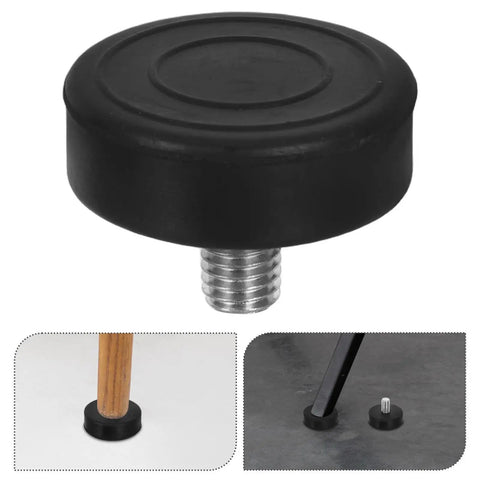Adjustable Furniture Feet Levelers With M10 Thread Nonslip Black Rubber Pads And Carbon Steel Screw In Feet For Tables And Chairs