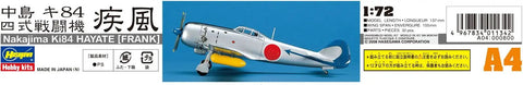 Ki84 Hayate Frank 1 To 72 Scale Plastic Model Aircraft Kit With Decals And Detailed Instructions Ready For Paint Classic WWII Fighter