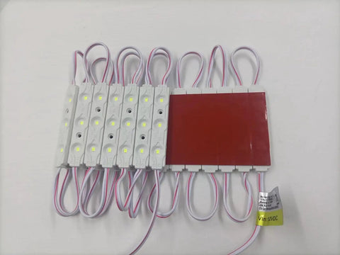 Daylight White 6500K 12V DC LED Modules For Sign Letters Waterproof Adhesive Backing 200Pcs 3 LEDs 2835 SMD
