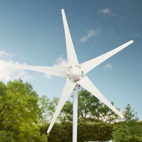 Rugged 1200W Wind Turbine Kit With Low Start Wind Speed Of 2.5 Meters Per Second, Five Blade Design, Weather Resistant And High Efficiency