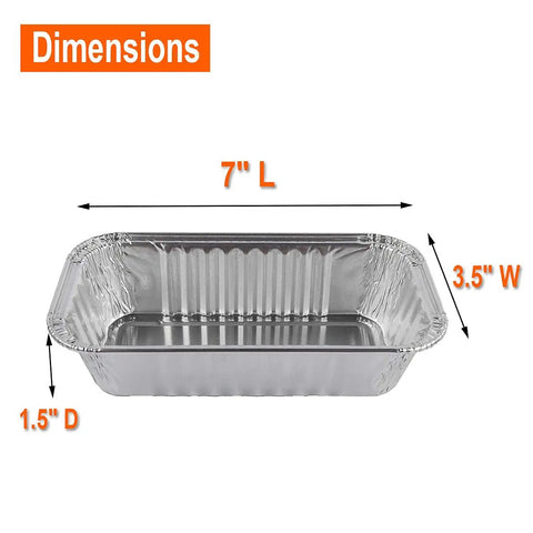 Heavy Duty Aluminum Foil Grill Drip Pans 20 Pack Kickass Grease Catcher Trays Replaces Char Broil Gas Grills 7 X 3.5 X 1.5 Inches No Sweat Backyard Cleanup Crew