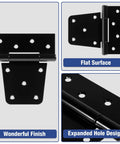 Heavy Duty Fence Gate Hinges 3.5 Inch By 4.5 Inch Black Exterior Outdoor Hinges highlighting design and features