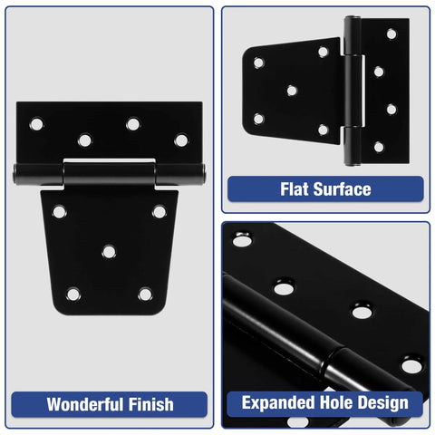 Heavy Duty Fence Gate Hinges 3.5 Inch By 4.5 Inch Black Exterior Outdoor Hinges highlighting design and features