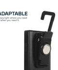 Slim Pocket Flashlight With 500 Lumens Rechargeable EDC Light Magnetic Base Dimmable Brightness showing the hook attachment