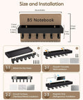 Installation guide for Damage Free Key Holder Wall Mount With Adhesive Magnetic Hooks And Shelf, showing various methods of attachment.