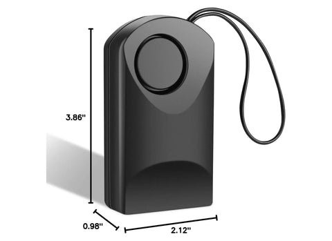 Touch Sensor Door Alarm With 120db Ultra Loud Ring Vibration Triggered Portable Security For Doors Totally For Home Apartment Hotel Travel Bedrooms Kids Toddlers Elderly Guests Keeps Your Space Safe And Quiet, black 3.86-inch unit