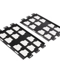 Badass Heavy Duty Mending Plate And Toolbox Bracket Crafted From Corrosion Resistant Stainless Steel features two black plates with secure mounting.