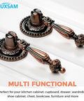 2 Pcs European Style Hanging Drawer Pulls For Cabinets And Doors, Antique Zinc Alloy Drop Pull Knobs, 65mm Length, on white background