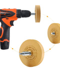 Decal Eraser Wheel Adhesive Remover For Pinstripes, Vinyl Tapes And Stickers, Rubber Wheel For Drill, Safe On Clearcoat And Paint, Easy Grip Pro, 1 Pack with drill attachment