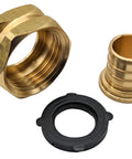 Beefy Brass Garden Hose Adapter Swivel Fitting Three Quarter Inch PEX Barb To Three Quarter Inch GHT Female Connector No Fuss Heavy Duty High Pressure Rust And Corrosion Resistant Patented Design For Leak Free Outdoor Watering brass adapter parts