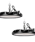 UFO High Bay LED Shop Light 6000K Daylight Bright Industrial Lighting for warehouse workshop with US plug and chain hanging