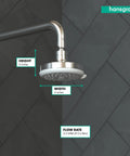 Three Jet Showerhead With Soaking Full Spray And Powerful Massage Settings, Efficient 2.5 GPM Water Flow, chrome finish