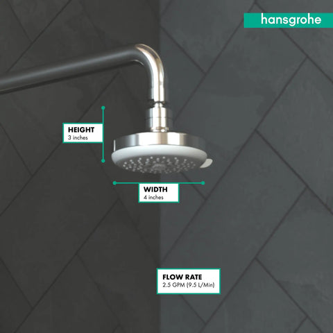 Three Jet Showerhead With Soaking Full Spray And Powerful Massage Settings, Efficient 2.5 GPM Water Flow, chrome finish