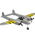 Beginner Friendly P38 RC Plane With 2.4GHz 2CH RTF Remote, Lightweight EPP Foam Warbird, shown with twin propellers.