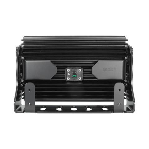 Matte Black Wide Beam Led Industrial Flood Light Featuring Fully Adjustable 360 Degree Mount and Heavy Duty Sealed Housing for Pro Rigging.