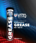 Multipurpose Lithium Complex Grease High Temp Lubricant 14 Oz Tube NLGI 2 Red And Tacky For Wheel Bearings Axles Tractors
