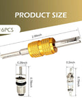 Air Conditioning Valve Core Kit For Cars And Trucks High And Low Pressure Pro Grade Durable Dust Cap Set R12 R134a tool size