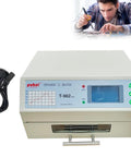 Efficient 110V 800W Infrared Reflow Oven For PCBs And BGA Soldering with IC Heater and control panel, power cord included.