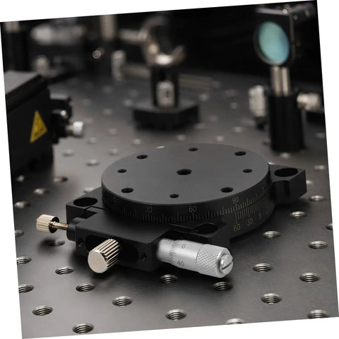 Insanely Steady Manual Precision Rotation Stage With Hella Smooth 60mm Aluminum Base And Ridiculously Precise Dial Control for labs