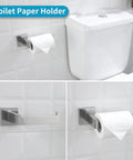 Toilet paper holder from Gold Five Piece Bathroom Hardware Set Wall Mounted 23.6 Inch Towel Bar Brushed Gold Finish 304 Stainless Steel