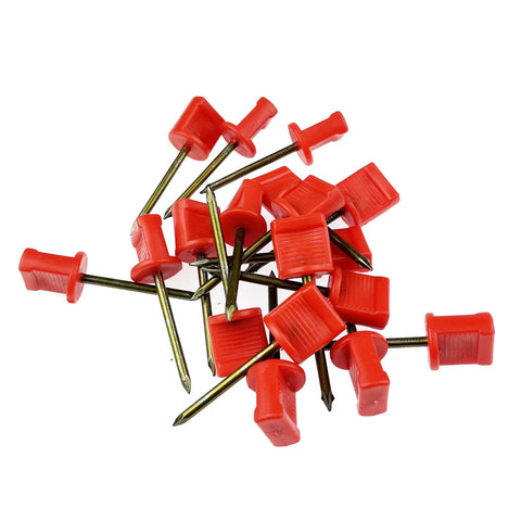24 Pack Archery Target Pins For Holding Target Faces And Paper On EVA Foam Durable Plastic And Manganese Steel Pins in red