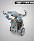 Solar Robot Creation Kit With 197 Pieces And 12 Real Working Robots From One Set, Solar Powered Motorized Engine, Gear System, Tires And Shafts, STEM Construction Playset For Ages 8 And Up, robot racer