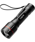 Ultra Bright LED Flashlight With Clip, Zoomable Beam, Five Lighting Modes, Waterproof And Lightweight, AAA Battery Powered