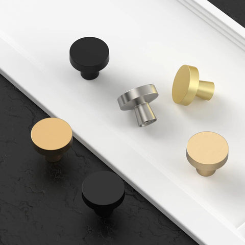 Assorted Brushed Gold Cabinet Knobs 10 Pack Zinc Drawer Dresser Pulls For Kitchen Cabinets And Furniture Hardware Rust Proof