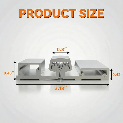 Beefy Heavy Duty 83 Inch Continuous Geared Door Hinge Center Pivot For Storefront And Commercial Doors Aluminum Silver detail view