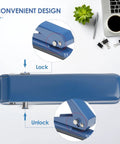 Handy One Quarter Inch Hole Punch For Paper And Craft Projects 20 Sheet Capacity Slim Handheld Punch with lock mechanism