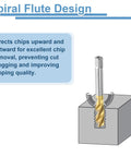 3/8-16 UNC Spiral Flute Thread Taps Set For Quick Machining And DIY Repair Titanium Coated 6542 High Speed Steel in use