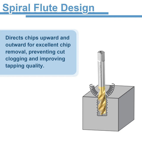 3/8-16 UNC Spiral Flute Thread Taps Set For Quick Machining And DIY Repair Titanium Coated 6542 High Speed Steel in use