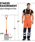 Beefy Heavy Duty Garden Fork With Wooden Handle 4 Tine Pitch Fork For Digging And Compost 45 Inch Long Manganese Steel Head measurements