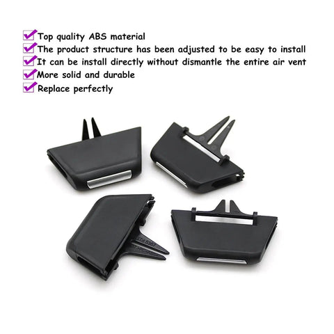 AC Vent Grille Clip Replacement Kit For Audi Q7 2016 Through 2019 4M1820901 DIY Friendly Easy Install Durable Air Outlet Paddle Clips, ABS plastic, 2-piece set