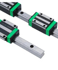 2 Piece HGR15 HGR20 Square Linear Guide Rail Set 100 To 550mm With 4 Piece HGH15CC HGH20CC For CNC Router Engraving, steel rails and blocks