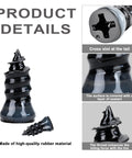 Close-up of rubber nail from 60Pcs Tire Repair Kit With Self Service Rubber Nails And Screws for emergency tire fixes showing details.
