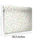 Pink And Blue Glitter Confetti Peel And Stick Wallpaper Sample for quick, no fuss decor, showing 20.5 in x 16.5 ft roll.