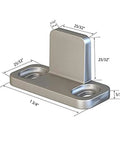 Floor Guide For Sliding Barn Door Hardware Aluminum Silver Set Of 2 Keeps Door Aligned With Rail And Prevents Derailment