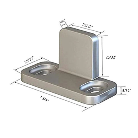 Floor Guide For Sliding Barn Door Hardware Aluminum Silver Set Of 2 Keeps Door Aligned With Rail And Prevents Derailment
