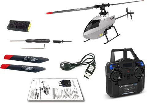 C129 V2 RC Helicopter For Adults And Beginners, Super Easy 4 Channel 2 4GHz Remote Control Aircraft with accessories and manual
