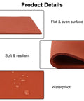 15 By 15 Inch Silicone Heat Press Mat Pad 0.3 Inch Thick showing flat surface and waterproof, durable material details